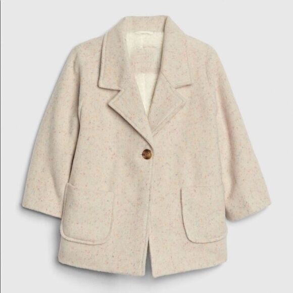 Gap Toddler Speckle Sherpa-Lined Car Coat size 2T